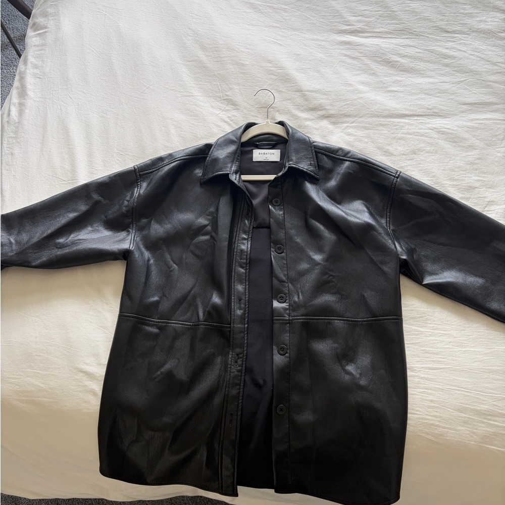 Aritzia Black Leather Jacket